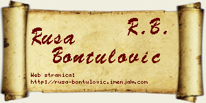 Rusa Bontulović vizit kartica